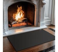 FIREWESS Alfombras Ignifuga para Chimenea, Resistentes al Fuego, ignífugo, Alfombrilla ignífuga para Chimenea de Estufa de leña (Negro, 105 x 60 cm)