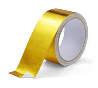 FIREWESS Lámina de aluminio para protección térmica, cinta de sellado metálica dorada, de fibra de vidrio, para manguera y coche, 5 cm x 4,6 m