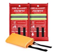 FIREWESS Manta Ignifuga, 2 Piezas - de Silicona, Manta de Emergencia contra Incendios para Cocina