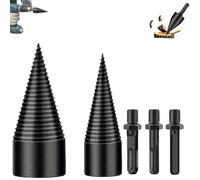 Firewood Drill Bit Set, Wood Log Splitter Firewood Drill Bit, Detachable Heavy Duty Electric Drills Screw Cone Driver Tools, Cone Log Splitters (32+42mm)