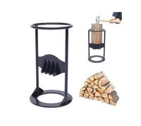 Firewood Splitter with Cover Manual Kindling Log Splitting Tool Cast Iron Log Splitting Wedge Hand Sturdy Firewood Cutter