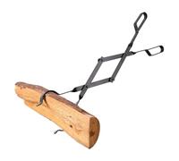 Firewood Tongs, Log Grabber for Thick Logs, Stainless Steel and Rubber, Rustproof Wood Stove Tools for Safely Moving, Ideal for Wood-Burning Fire Pits and Bonfires, 15x17.5x5.5 inches/2.5x26 inches