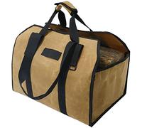 Firewood Tote Bag Multi-Function Firewood Carrier Bag Portable Wet Wax Firewood Carrier Bag Large Canvas Firewood Carrier with Double Handle for Firepit Grilling