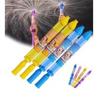 Firework Water Gun, New Romantic Fireworks Style Water Spray Toy for Parples, Fireworks Waters Spray Toy, High Pressure Pull-Out Sprinkler Sprays Toys for Bathing, Pool, Party (2Yellow+2Blue)