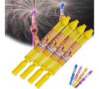 Firework Water Gun, New Romantic Fireworks Style Water Spray Toy for Parples, Fireworks Waters Spray Toy, High Pressure Pull-Out Sprinkler Sprays Toys for Bathing, Pool, Party (Yellow*4)