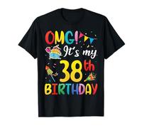 Fireworks Cake presenta Dios mío, es mi 38 cumpleaños, 38 años Camiseta