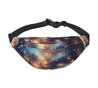 Fireworks Night - Cangurera ajustable y grande, riñonera de viaje, unisex, Black, Talla única, Mochila informal