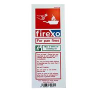 Firexo - Señal para bolsita de extinción de incendios, color blanco brillante, para cocinas y restaurantes, señal de seguridad contra incendios