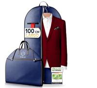 FiRiO® 1 x Premium Kleidersack - bis 50% dicker Material - Faltbare Kleidersack Reisetasche - Business Trazugtasche - atmungsaktiv Kleiderhülle für Reise & Aufbewahrung - Kleidersäcke 100x60cm