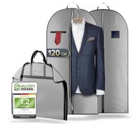 FiRiO 2x Portatrajes Plegable I MATERIAL 50% MÁS GRUESO I Porta Trajes Caballero o Mujer I Bolsa Portatrajes Hombre Viaje I Antipolillas Funda Traje Hombre I Antipolvo Fundas Ropa Armario I 120x60cm