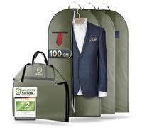 FiRiO 3x Portatrajes Plegable I MATERIAL 50% MÁS GRUESO I Porta Trajes Caballero o Mujer I Bolsa Portatrajes Hombre Viaje I Antipolillas Funda Traje Hombre I Antipolvo Fundas Ropa Armario I 100x60cm