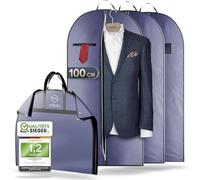 FiRiO 3x Portatrajes Plegable I MATERIAL 50% MÁS GRUESO I Porta Trajes Caballero o Mujer I Bolsa Portatrajes Hombre Viaje I Antipolillas Funda Traje Hombre I Antipolvo Fundas Ropa Armario I 100x60cm