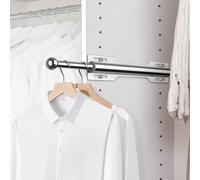 FIRJOY Barra de valet de 12 pulgadas para armario extraíble (paquete de 1, cromado)