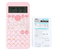Firlar Calculadora Científica, Calculadora Kawaii Rosa Multifuncional con álgebra, Pantalla LCD de 2 Filas Calculadora de Escritorio con Batería de 240 Funciones, para Oficina, Escuela Y Negocios