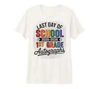 Firma My 1st Grade Last Day 2026 Autographs Signature DIY Art Camiseta Premium