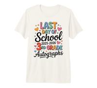 Firma My 3rd Grade Last Day 2026 Autographs Signature Art Camiseta Premium