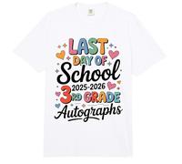 Firma My 3rd Grade Last Day 2026 Autographs Signature Art Comfort Colors Adult Heavyweight T-Shirt