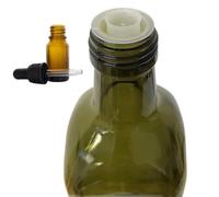 Firmadigaranzia srl - 6 botellas para aceite y licor de 1000 ml - Marasca Quadre de cristal Uvag con dosificador antigoteo y tapón hermético - Fabricado en Italia - Uso profesional y doméstico