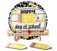 Firmar y último día de la escuela - Reusable Wooden Back to School Mileston