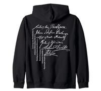 Firmas de Bach Beethoven Mozart de música clásica Sudadera con Capucha