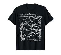 Firmas del compositor Bach Beethoven Mahler Mozart Rossini Camiseta