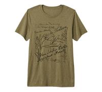 Firmas del Compositor Bach Beethoven Mahler Mozart Rossini Camiseta Premium