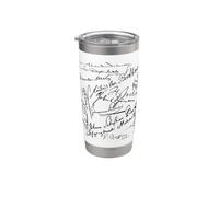Firmas del compositor Bach Beethoven Mahler Mozart Rossini Vaso térmico de acero inoxidable de doble pared