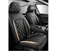FIRMGROVE Funda de Asiento de Coche para Mazda CX-5 2013-2026, Cuero por Encargo Todo Tipo Clima Impermeable Completo Juegos Cubreasientos Delanteros Y Traseros,Gold Black
