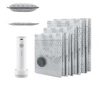 Firmstaunch Cordless Travel Vacuum Storage Compression Bag with Pump, Reusable Space Saver Compression Bags, Free Up More Space in Your Suitcase, for Clothes and Clothing Travel (5S+5M+5L)