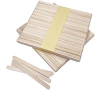 Firschoie 100 Piezas Palitos de Madera Palos de Helado 114×10×2mm Palo de Madera Natural Espatulas para Cera, Palo de Madera Ideal para hacer paletas, manualidades, helados