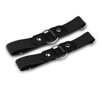 Firschoie 2 Piezas Cinturón sin hella, Cinturón elástico invisible sin hebilla, Cintura ajustable para hombres y mujeres, Adecuado para vaqueros, vestidos y trajes (Negro)