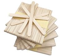 Firschoie 300 Piezas Palitos de Madera Palos de Helado 114×10×2mm Palo de Madera Natural Espatulas para Cera, Palo de Madera Ideal para hacer paletas, manualidades, helados
