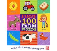 First 100 Farm Words: A board book with a lift-the-flap matching game