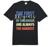 First 100 Years of Childhood is Hardest Funny 100 Birthday Comfort Colors Adult Heavyweight T-Shirt