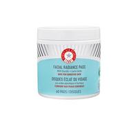 First Aid Beauty - Discos Faciales Radiance para exfoliación diaria con AHA (ácido glicólico + láctico), ayudan a tonificar y dar luminosidad a la piel - Compostables para uso diario - 60 discos