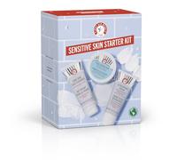 First Aid Beauty - Set de inicio para piel sensible: 3 productos seguros para piel sensible - discos exfoliantes Facial Radiance, limpiador facial Pure Skin y crema hidratante Ultra Repair