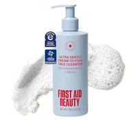 First Aid Beauty Ultra Gentle Cream-to-Foam Pure Facial Cleanser - Makeup Removing Face Cleanser - Face Wash with coloidal Oatmeal & Glycerin, for Sensitive, Acne & Blemish-Prone Skin, 10 oz