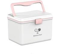 First aid kit, 2-layer storage, medicine box, storage box, large capacity, foldable, storage case, medicine holder, simple, multi-functional storage, carry-on, lock function, small item holder, easy