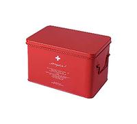 First Aid Kit Medicine Box Iron Medical Storage Box Emergency Medicine Storage Box Small Large Capacity Empty Box(Only Empty Box) (Red 22 * 16 * 16.5cm)
