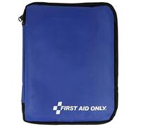 First Aid Only Bolsa de primeros auxilios, 50 piezas, para oficina, viaje, ocio, pequeño, para llevar, azul, P-10036