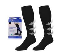 First Aid Only Calcetines de Compresión Médicos Negros XL | Medias de Soporte Clase I (15-21 mmHg) Alivian en Casos de Lipedema, Celulitis, Varices | P-10082