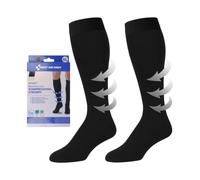 First Aid Only Calcetines de Compresión Médicos SPORT Negros XXL | Medias de Soporte Clase I (15-21 mmHg) Alivian en Casos de Lipedema, Celulitis, Varices | P-10087
