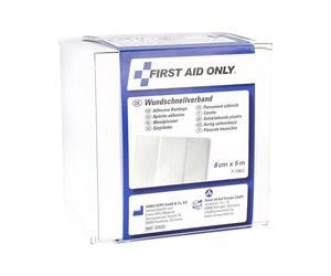 First Aid Only Rollos de tiritas de 5 metros x 6 cm | Tiritas a medida en un práctico dispensador | Tiritas recortables en un paquete económico | Respetuosas con la piel y sensibles | P-10042