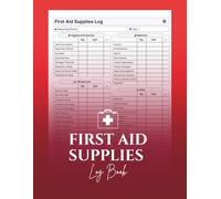 First Aid Supplies Log Book: Medical Emergency Tracker for Safety and Compliance