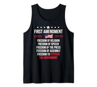 First Amendment Freedom of Speech 1st Amendment US Democracy Camiseta sin Mangas