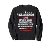 First Amendment Freedom of Speech 1st Amendment US Democracy Sudadera