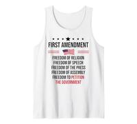 First Amendment Freedom of Speech Free Press 1st Amendment Camiseta sin Mangas