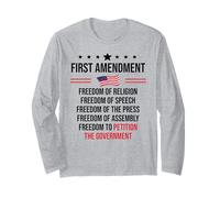 First Amendment Freedom of Speech Free Press 1st Amendment Manga Larga