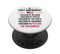 First Amendment Freedom of Speech Free Press 1st Amendment PopSockets PopGrip Adhesivo