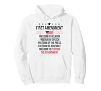 First Amendment Freedom of Speech Free Press 1st Amendment Sudadera con Capucha